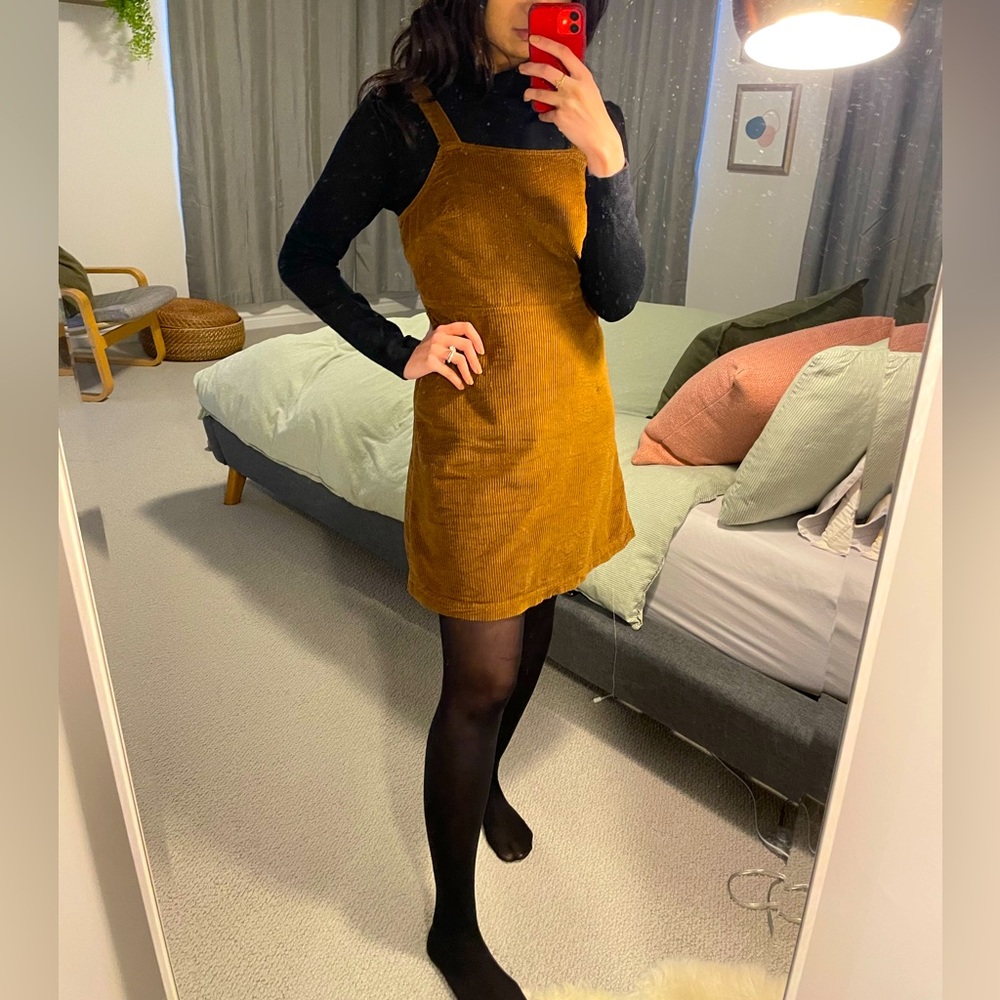 SOLD - American Eagle Corduroy Pinafore Dress